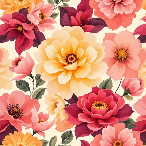 Free Vibrant Floral Pattern Image - Floral, Pattern, Illustration ...