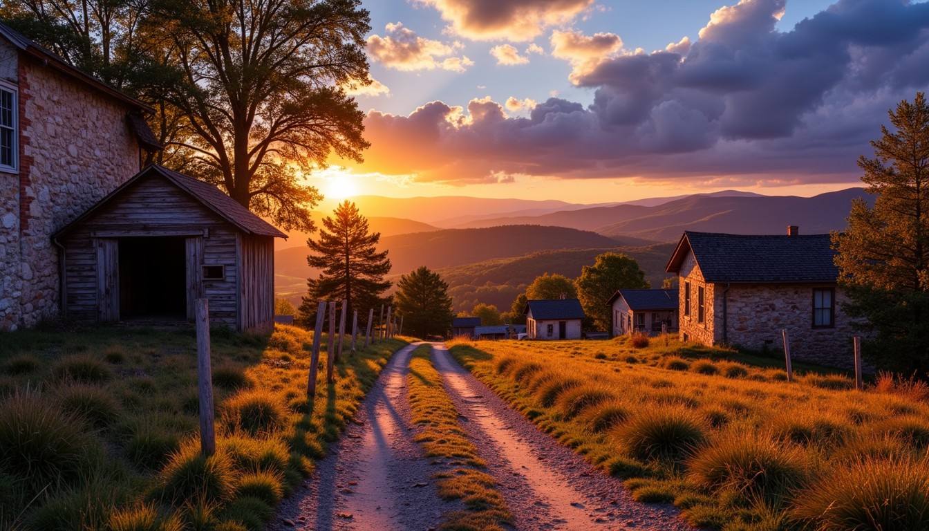 Free Golden Country Path Image - Sunset, Countryside, Path | Download ...