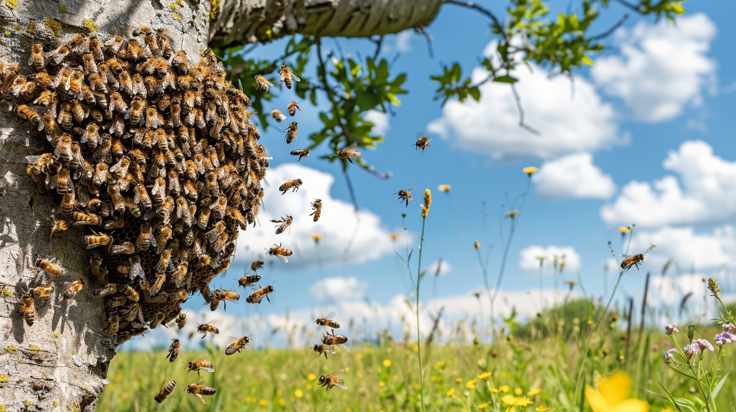 Free Swarming Honey Bees Image - Bees, Swarm, Hive | Download at StockCake