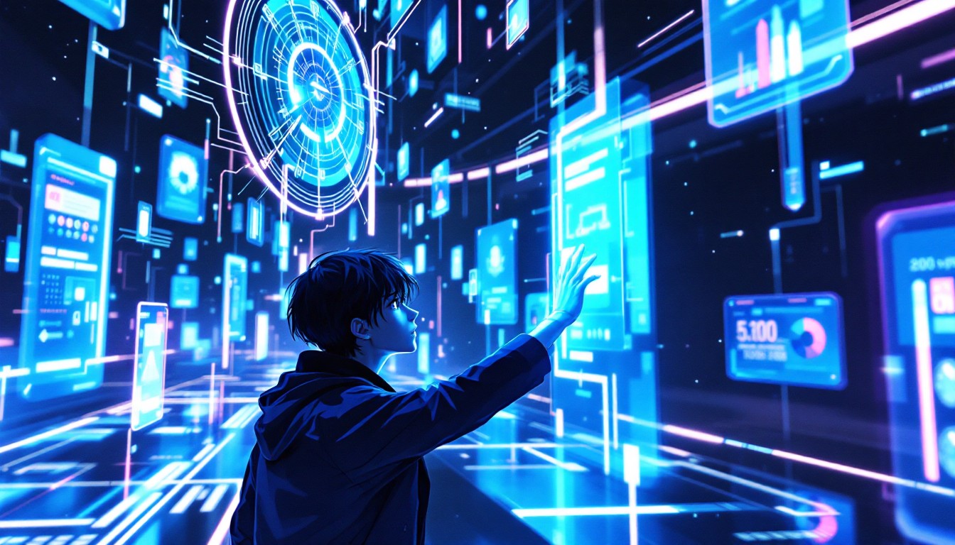 Free Future Tech Interface Image - Cyberpunk, Holographic, Futuristic ...