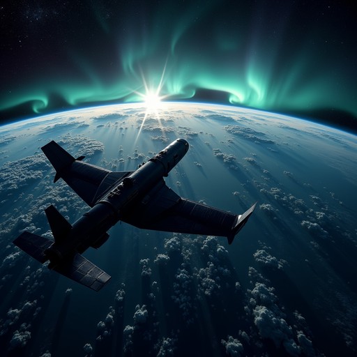 Free Orbital Aurora Silhouette Image - Spacecraft, Aurora, Earth ...