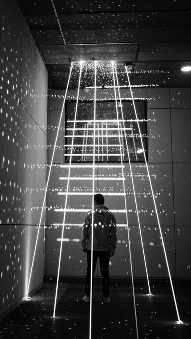 Free Interactive Light Installation Image - Silhouette, Monochrome ...