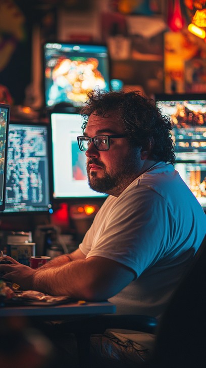 Free Man using computer Image - Man, Computer, Focused | Download at ...