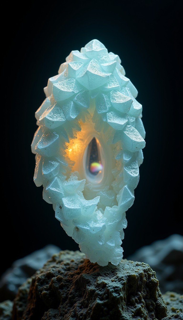 Free Glowing Crystal Cocoon Image - Crystal, Translucent, Aqua ...