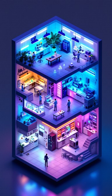 Free Futuristic Laboratory Layers Image - Isometric, Laboratory ...