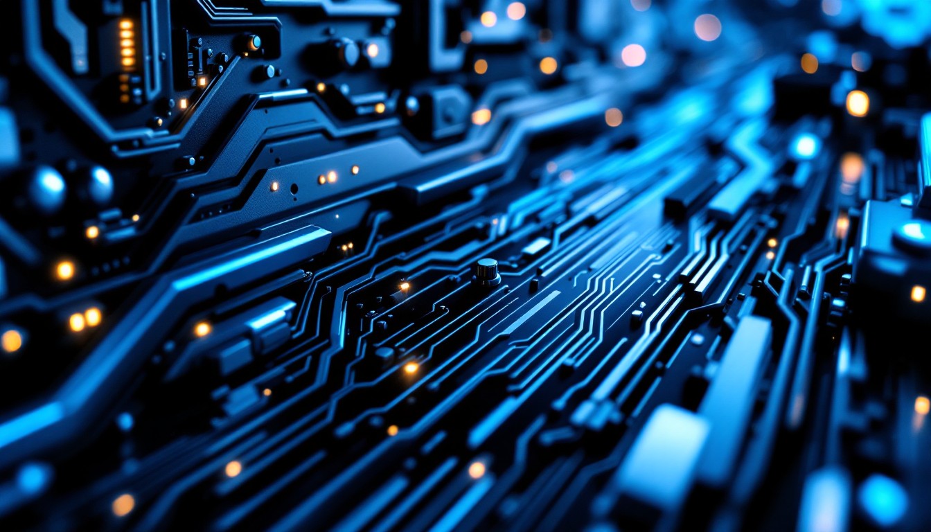 Free Glowing Tech Matrix Image - Circuit, Technology, Blue | Download ...