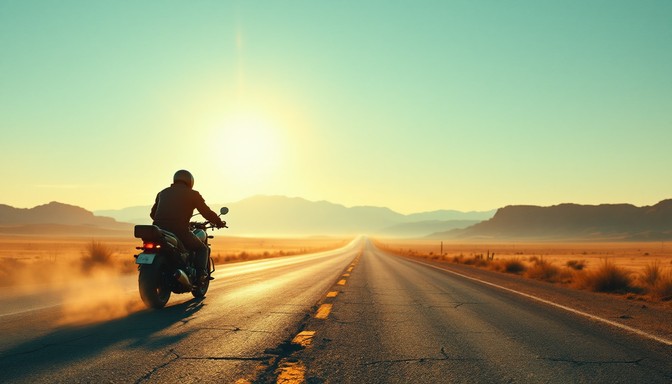 Free Sunset Ride Pause Image - Sunset, Motorcycle, Rider | Download at ...