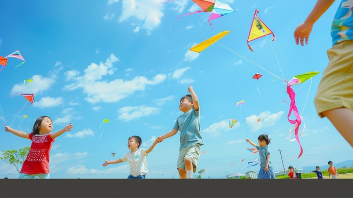 Free Joyful kite flying Image - Kites, Children, Flying | Download at ...