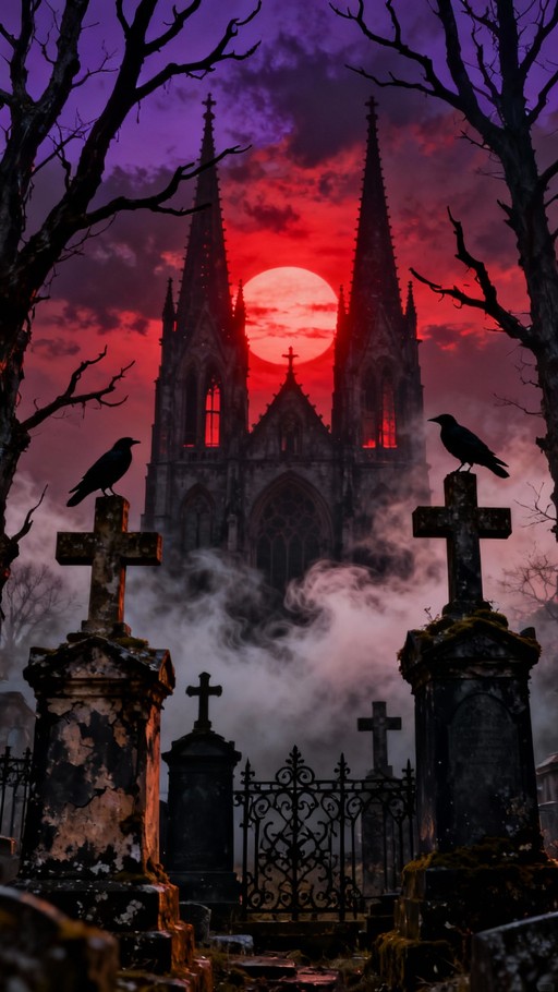 Free Gothic Cemetery Mystery Image - Raven, Crow, Bird | Download at ...