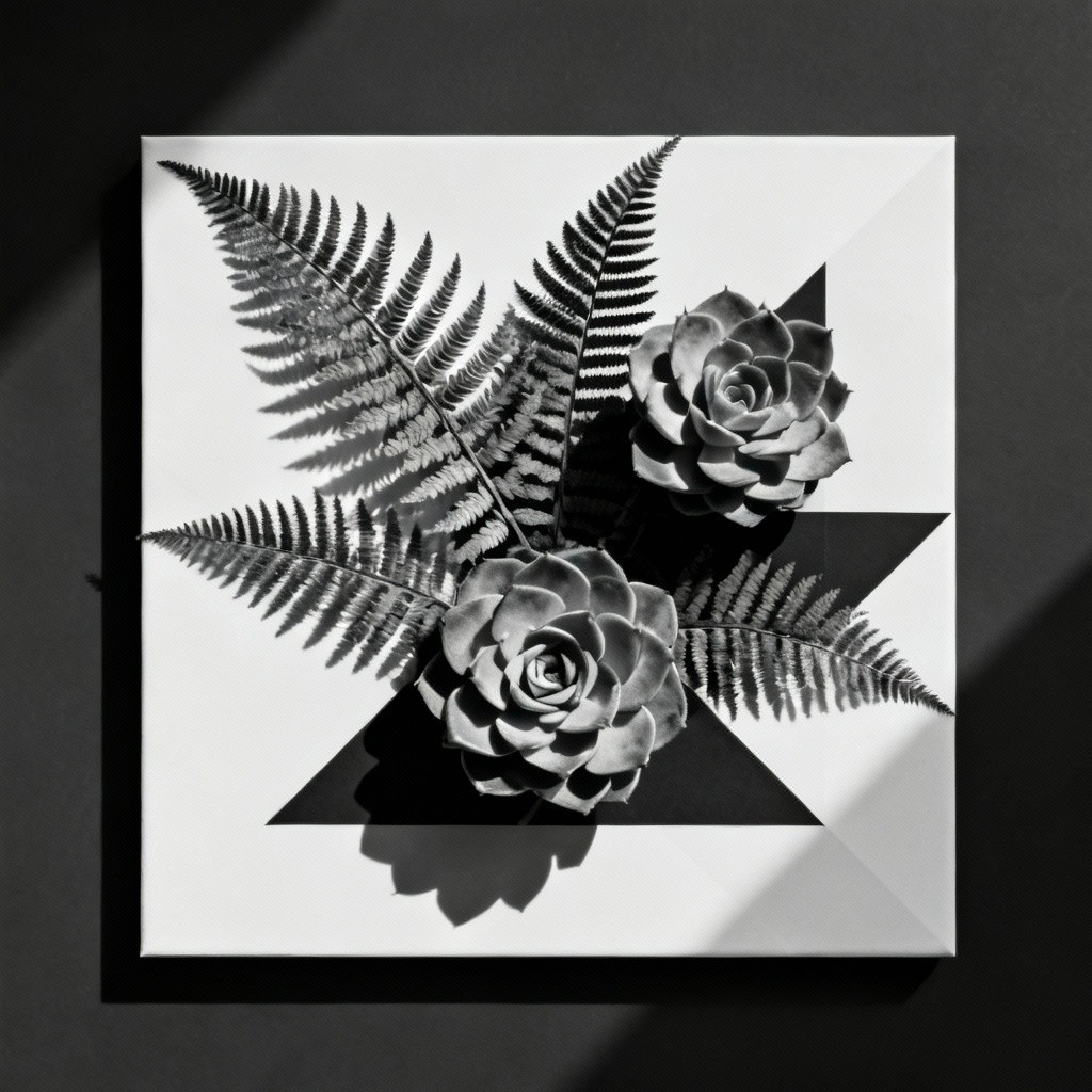 Free Botanical Geometry Study Image - Botanical, Geometry, Minimalist ...
