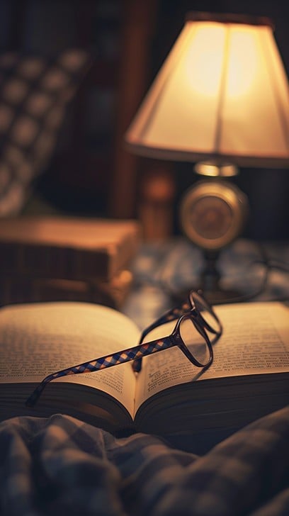 Free Cozy Reading Nook Image - Reading, Book, Glasses | Download at ...