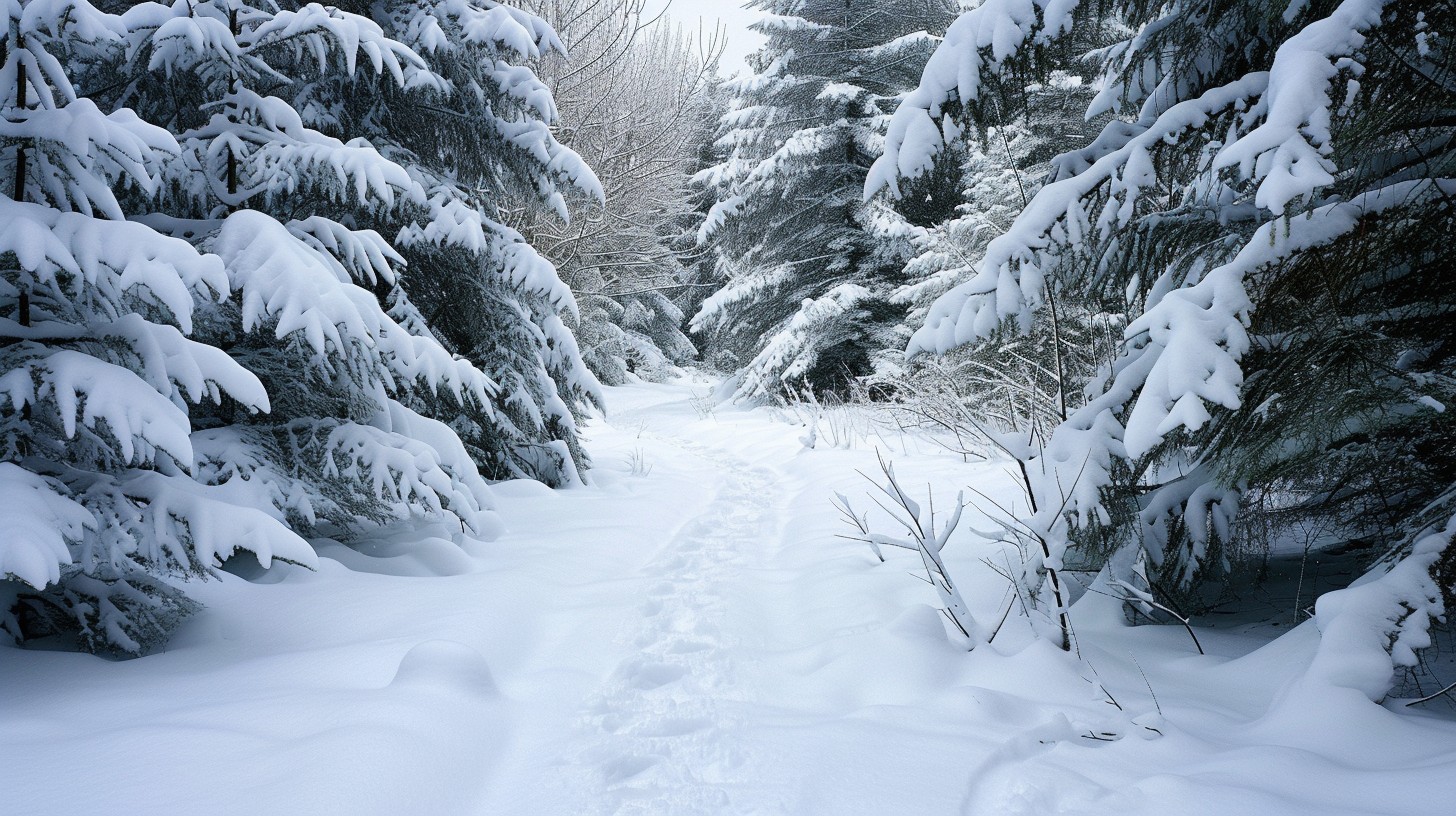 Free Snowy Forest Path Photo - Winter, Snow, Forest | Download at StockCake