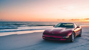 Free Sunset Beach Drive Image - Sunset, Beach, Car | Download at StockCake