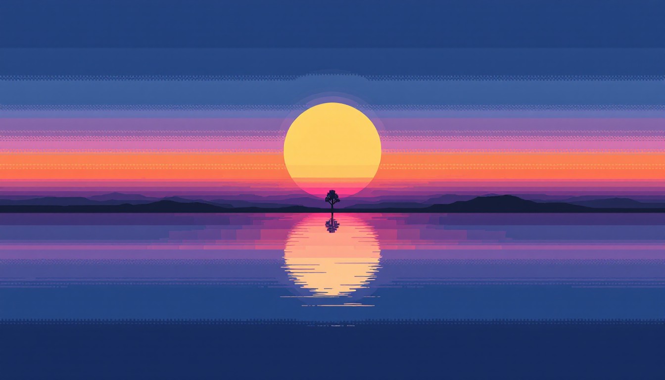 Free Pixel Sunrise Reflection Image - Pixel, Sunrise, Sunset | Download ...