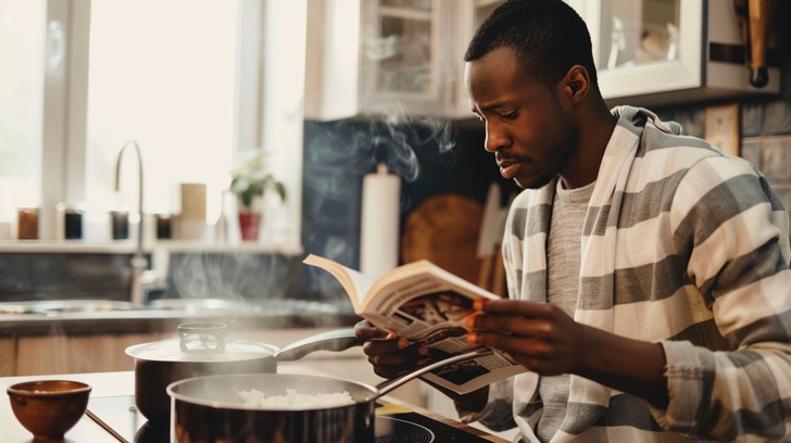 Free Cooking with Book Image - Cooking, Reading, Kitchen | Download at ...