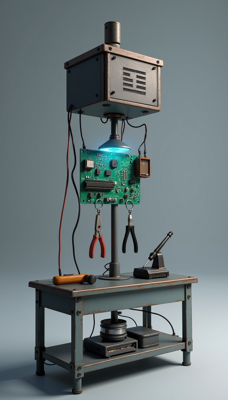 Free Vertical Electronics Workshop Image - Electronics, Workbench, 3d ...