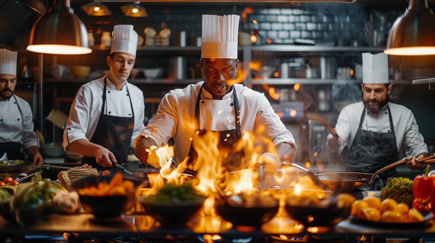 Free Chefs Cooking Flamboyantly Image - Chef, Cooking, Kitchen ...