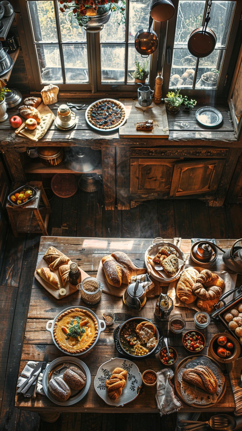 Rustic Breakfast Image Free Rustic Breakfast Spread Image - Rustic, Breakfast, Table ...