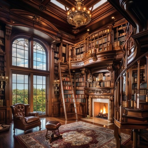 Free Elegant Library Interior Image | Download at StockCake