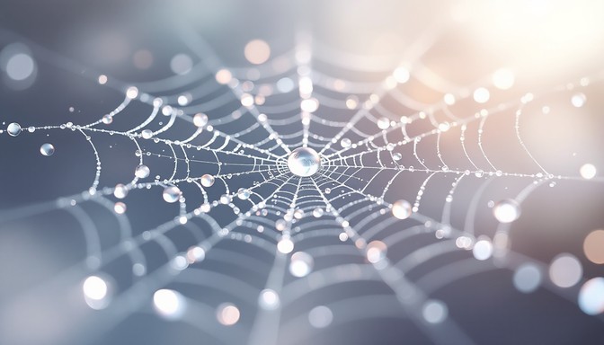 Free Crystalline Web Droplets Image - Spiderweb, Dew, Droplets ...