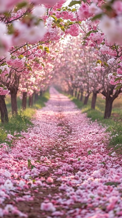 Tree Petrals Spring Free Blooming Spring Path Image - Blossoming, Trees, Petals | Download ...