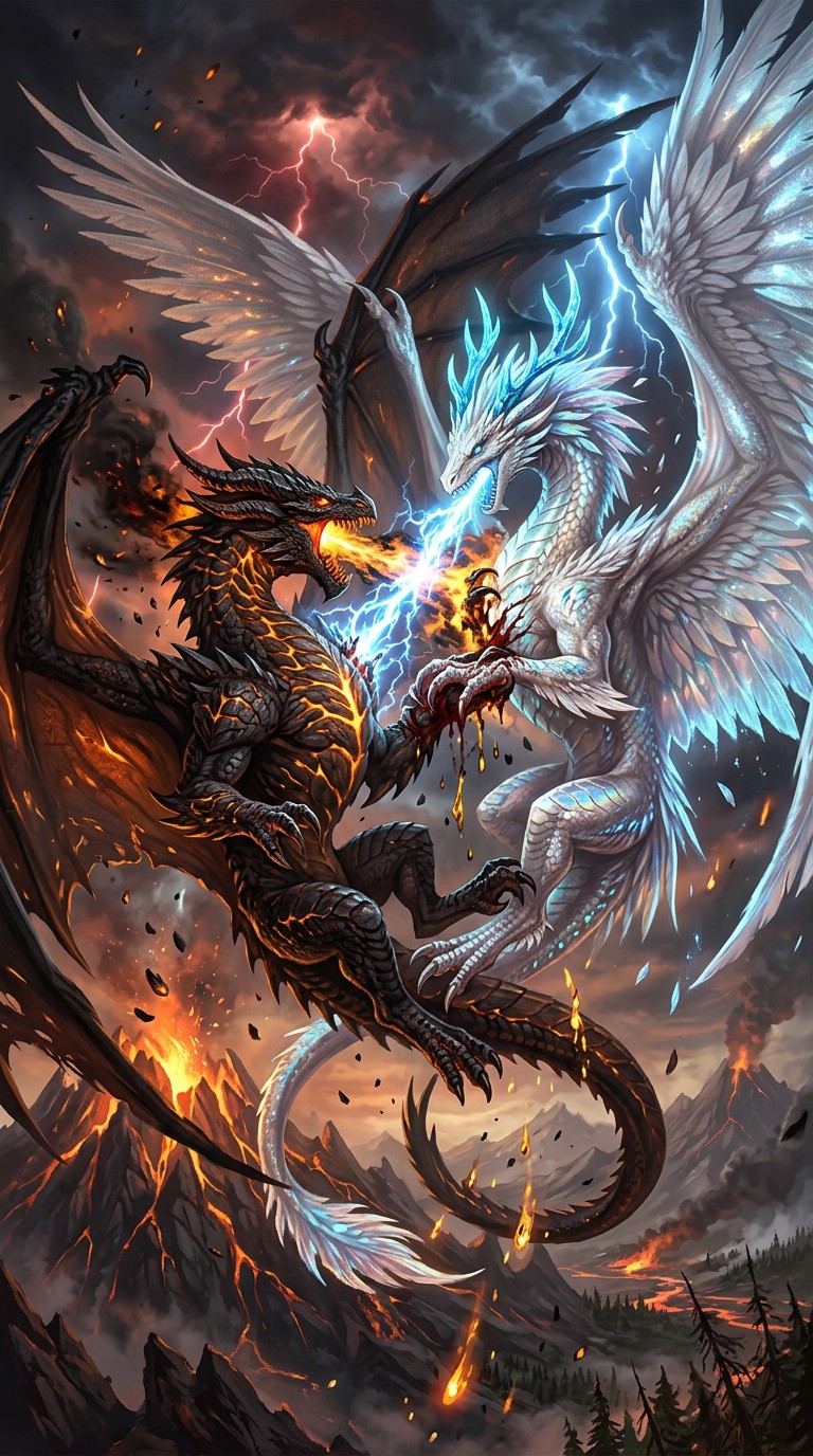 Free Epic Dragon Battle Image - Dragon, Fantasy, Battle | Download at ...