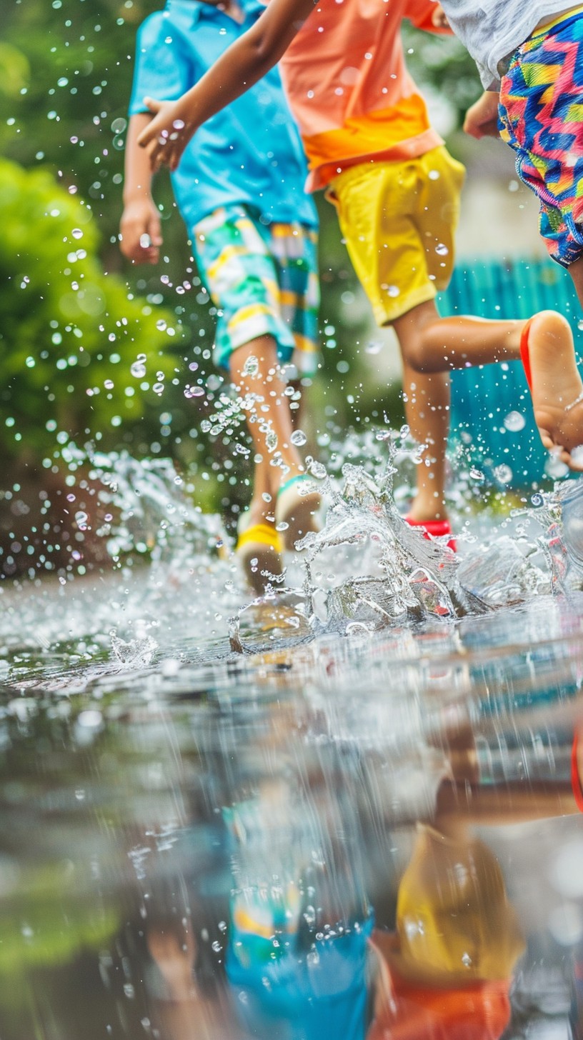 Free Splashing Puddle Play Photo - Children, Splashing, Puddles ...