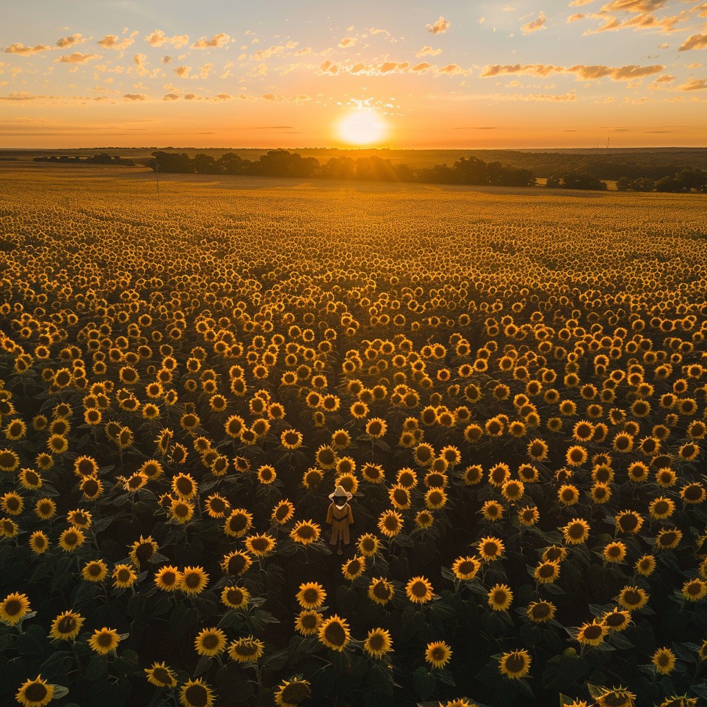 Free Sunflower Field Sunset Image - Sunflower, Sunset, Field | Download ...