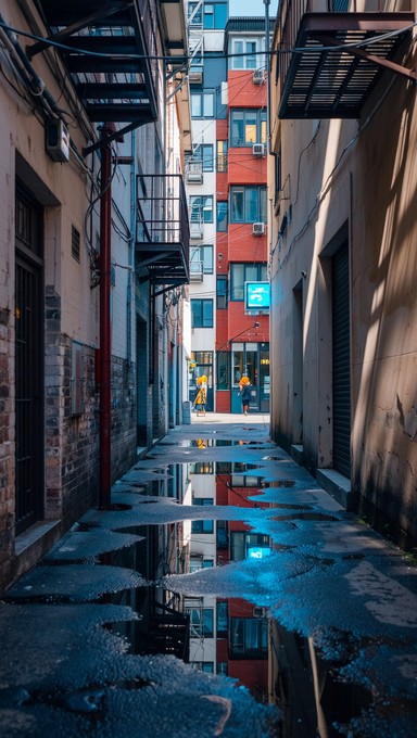 Free Urban Alley Reflections Photo - Alleyway, Urban, Neon | Download ...
