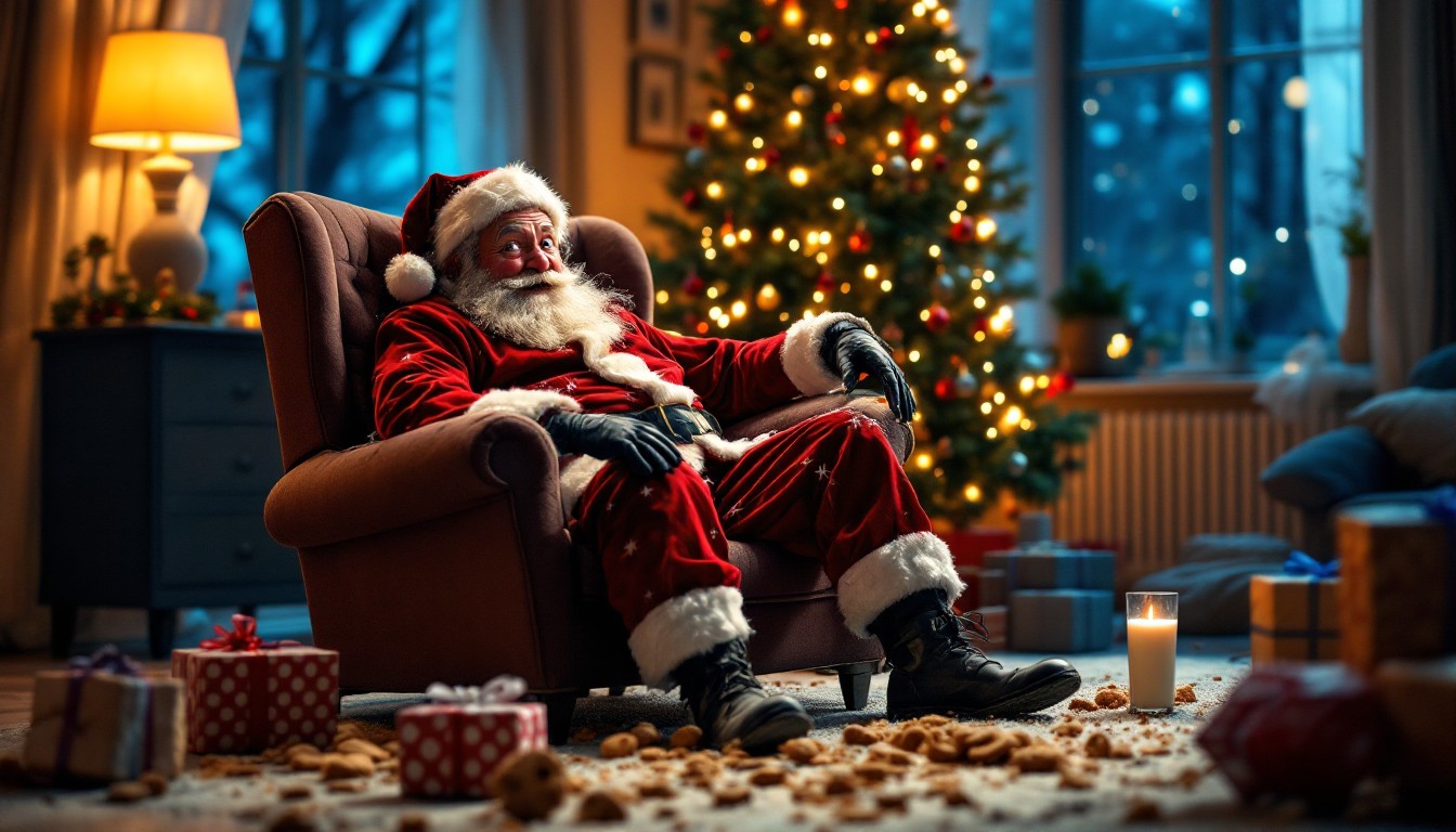 Fall Time Santa Free Santa's Midnight Break Photo - Christmas, Santa, Holiday ...