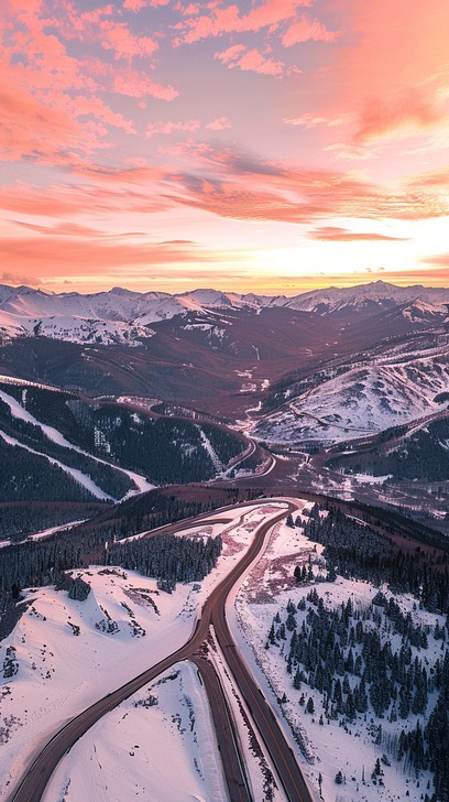 Free Sunset Mountain Road Image - Sunset, Mountains, Road | Download at ...