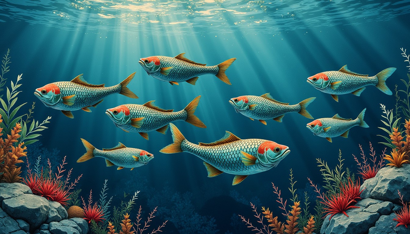 Free Mosaic Fish School Image - Fish, Underwater, Blue | Download at ...