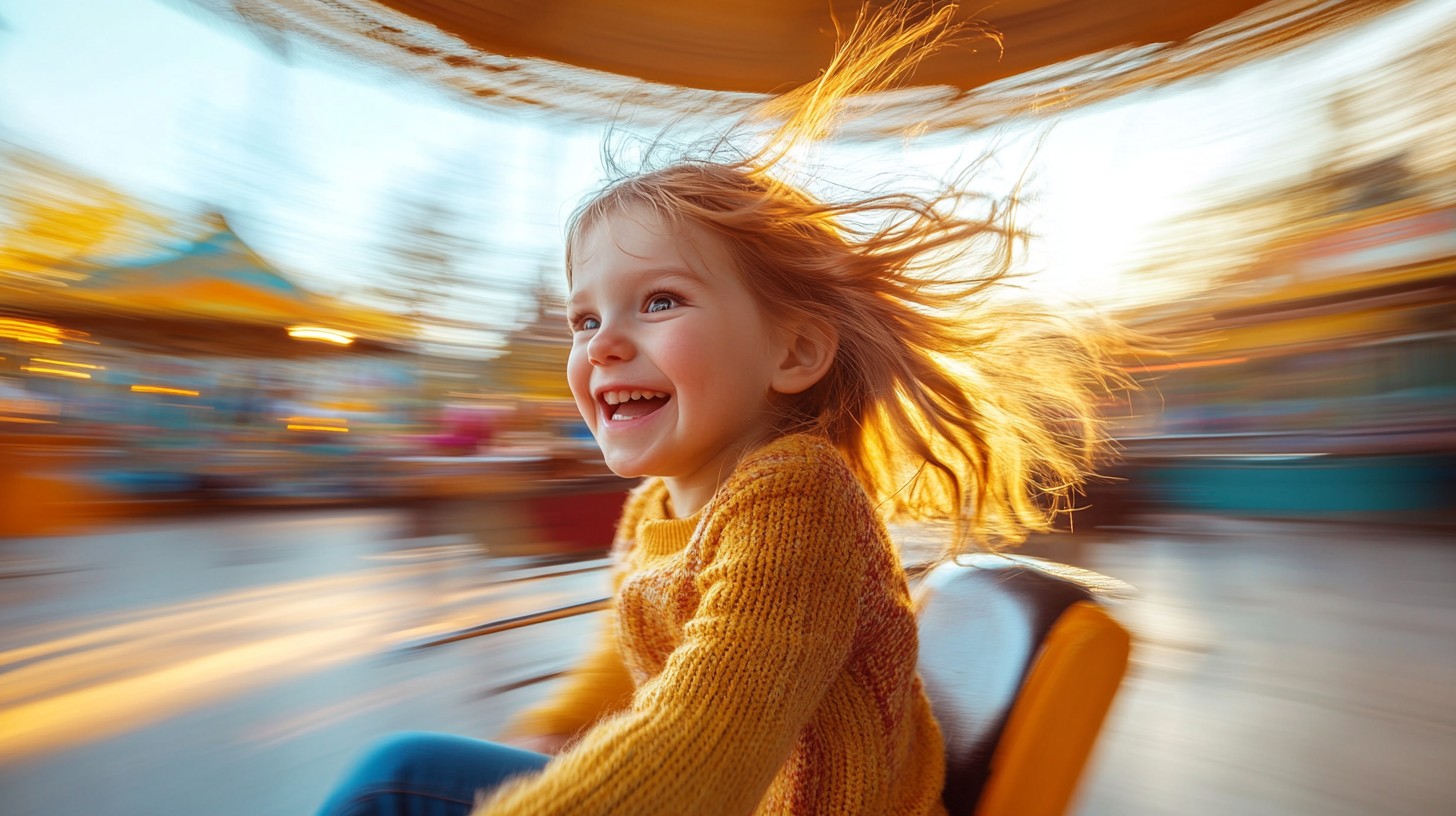 Free Joyful carousel ride Image - Carousel, Joy, Child | Download at ...