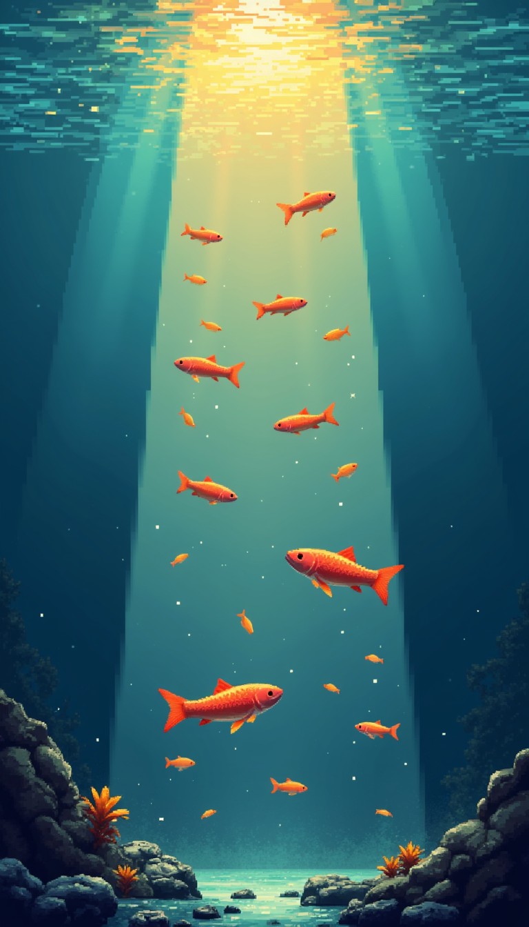 Free Salmon Light Pillar Image - Salmon, Underwater, Sunbeam | Download ...