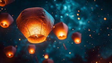 Free Sky Lanterns Glow Image - Lanterns, Night, Glow | Download at ...