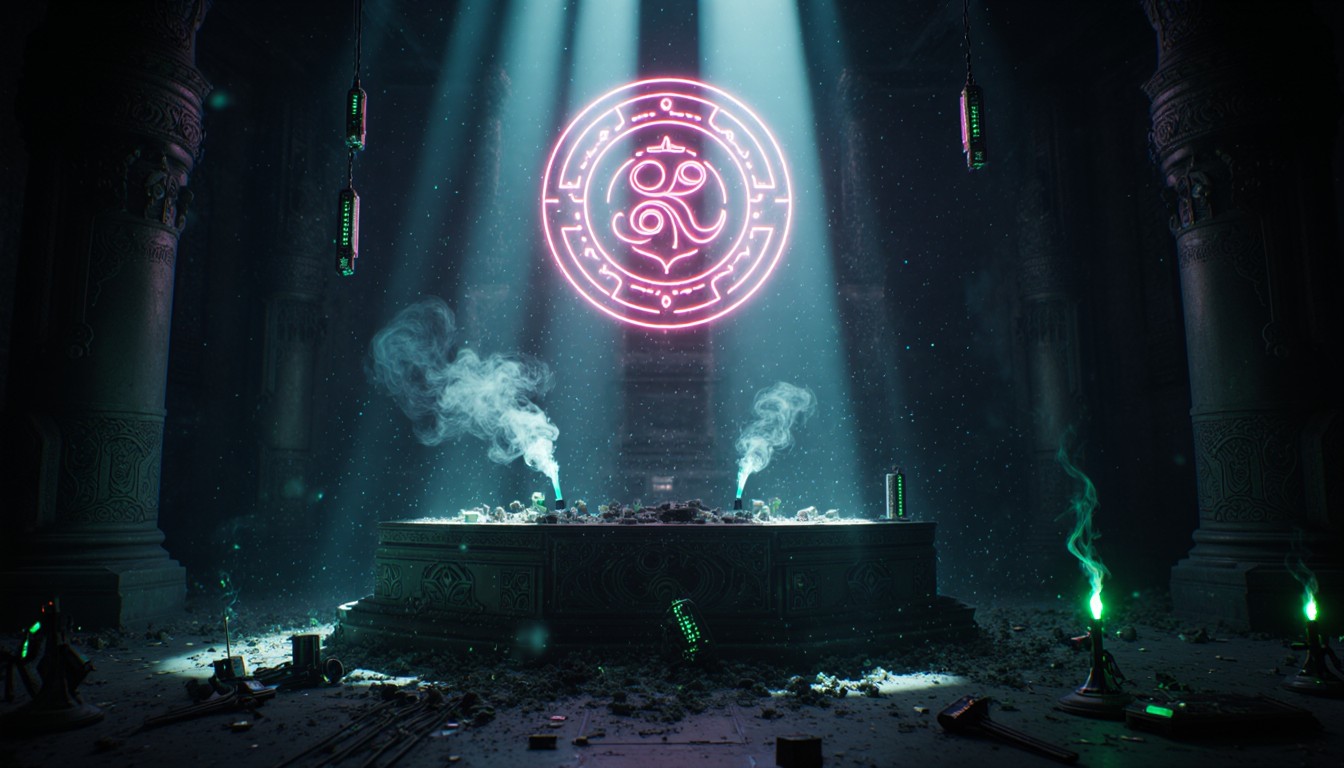 Free Technological ritual chamber Image - Cyberpunk, Temple, Abandoned ...