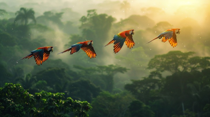 Free Parrots in Flight Image - Parrots, Flight, Colorful | Download at ...