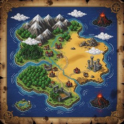 Free Fantasy Pixel Map Image - Fantasy, Pixel, Map | Download at StockCake