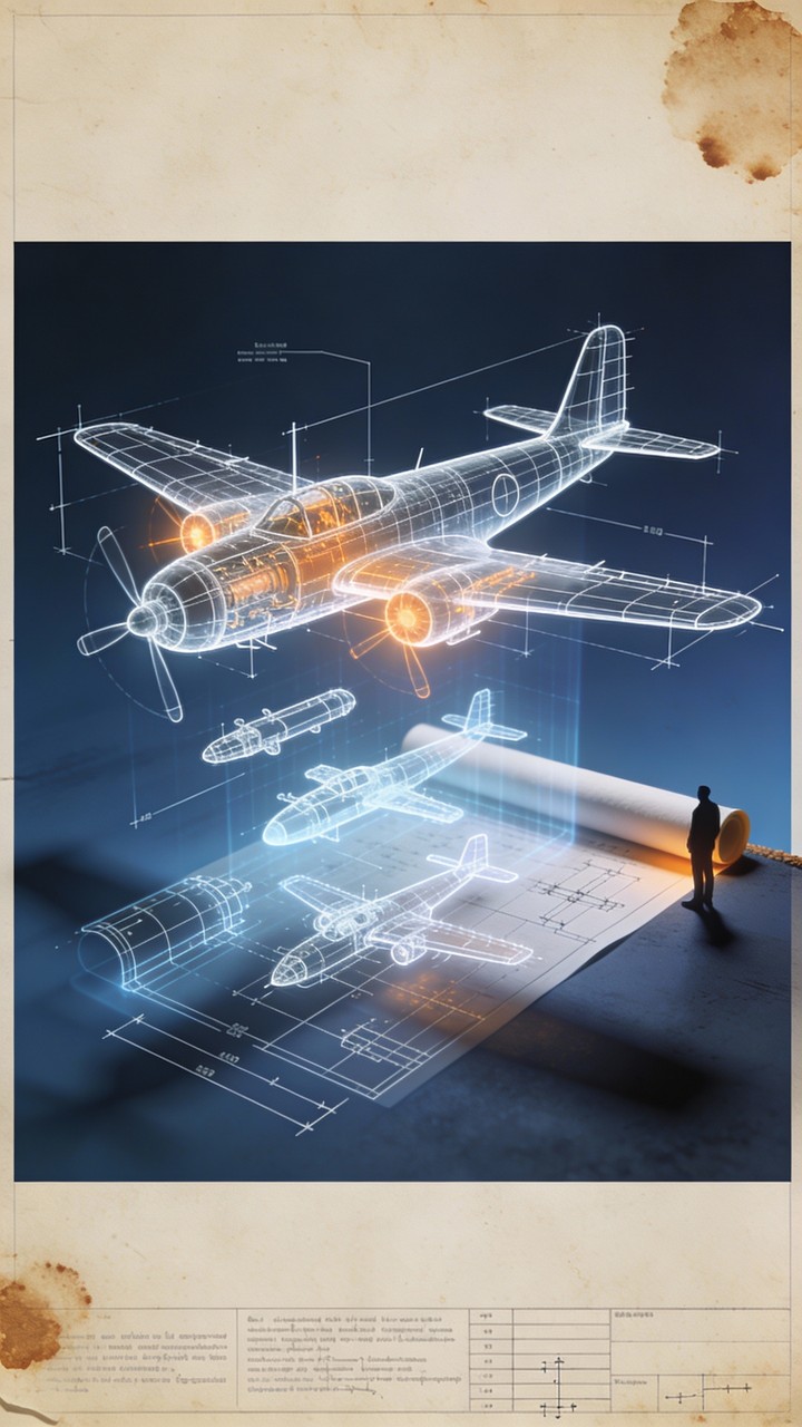 Free Aircraft Blueprint Design Image - Blueprint, Aircraft, Airplane ...