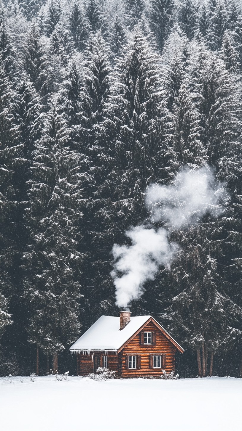 Free Snowy forest cabin Image - Winter, Cabin, Snow | Download at StockCake