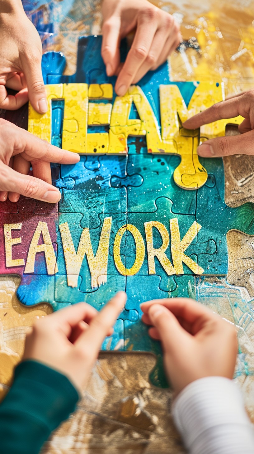 Free Teamwork Puzzle Activity Image - Teamwork, Puzzle, Collaboration ...