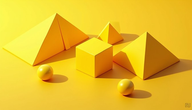 Yellow Color Geometry Free Yellow Geometric Composition Image - Yellow, Geometric, Minimalist ...