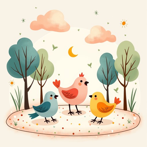 Free Cheerful Bird Friends Image - Birds, Cartoon, Whimsical | Download ...