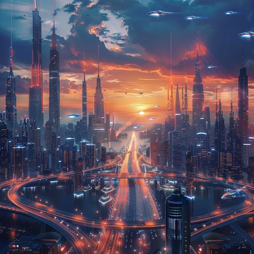 Free Futuristic City Sunset Image - Futuristic, Sunset, Cityscape ...
