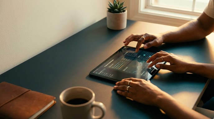 Free Collaborative Digital Workspace Image - Tablet, Workspace, Hands ...