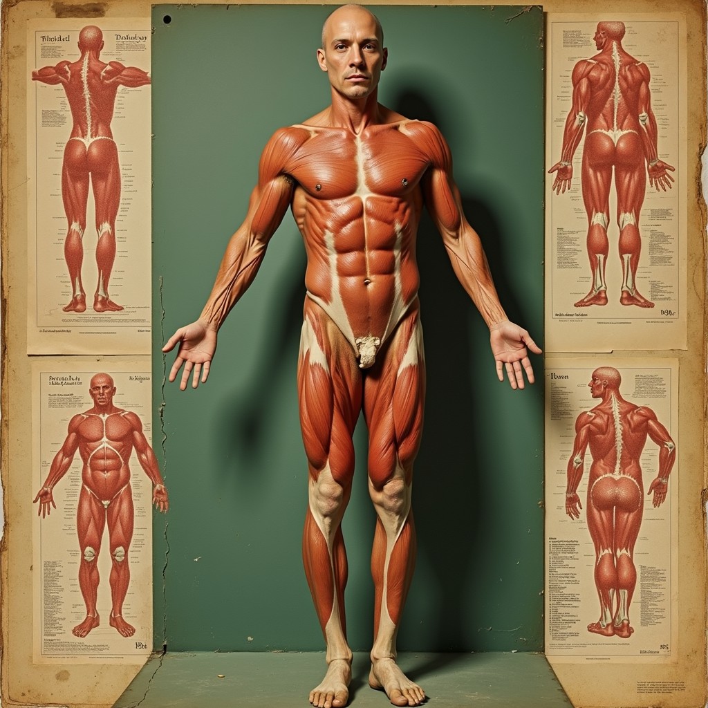 Muscle Study Evolution Free Vintage Muscle Study Image - Anatomical, Vintage, Musculature ...