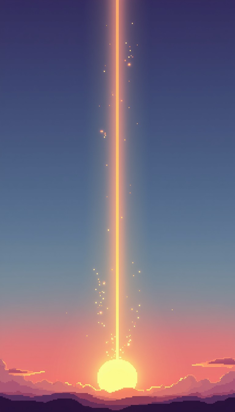 Free Pixel Sun Pillar Image - Pixel, Minimalist, Sunset | Download at ...