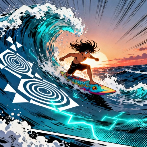 Exaggerated Wave Animation Reference Free Surfing Anime Adventure Image - Anime, Manga, Surfing | Download ...