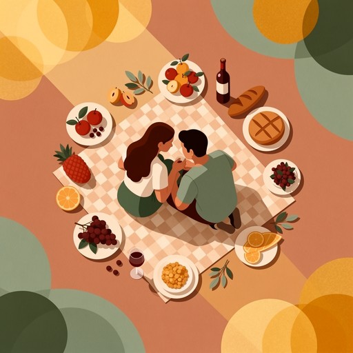 Free Romantic Picnic Illustration Image - Illustration, Picnic, Couple ...