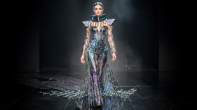 Free Metallic Paperclip Couture Image - Fashion, Futuristic, Cyber ...